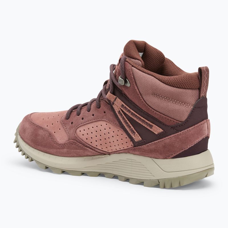 Dámske turistické topánky Merrell Wildwood Mid Ltr Wp marron/burlwood 3