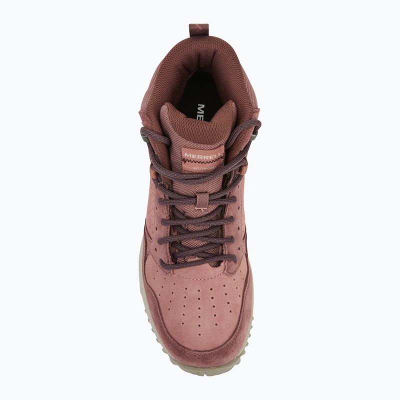 Dámske turistické topánky Merrell Wildwood Mid Ltr Wp marron/burlwood 5