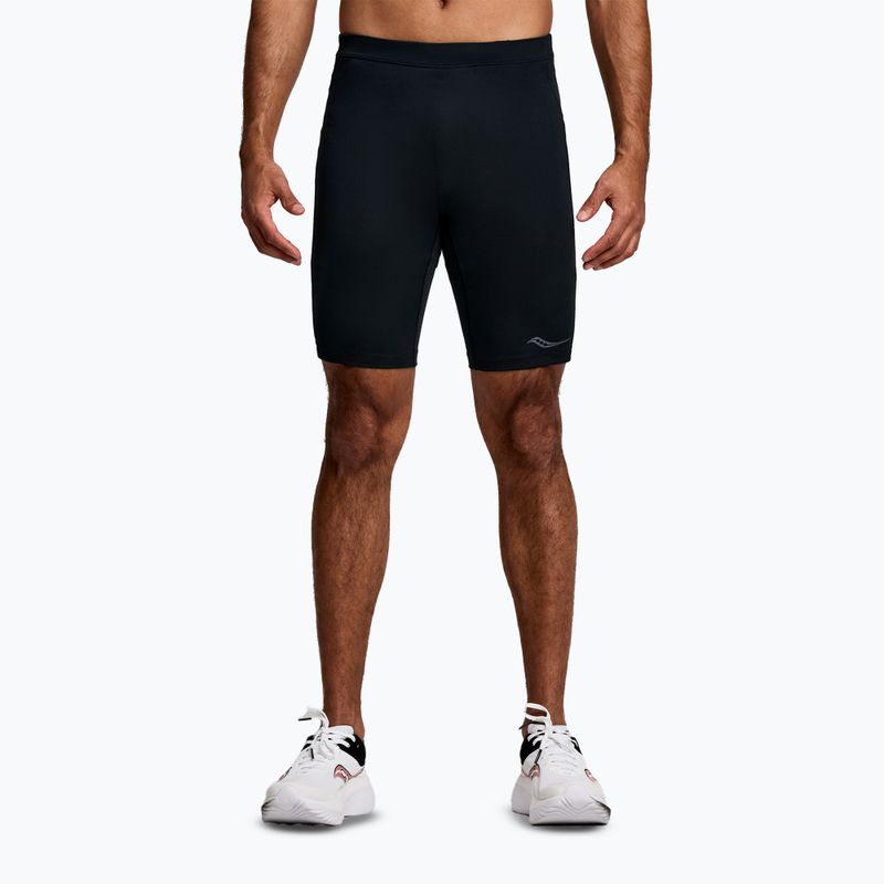 Pánske bežecké šortky Saucony Fortify Lined Half black
