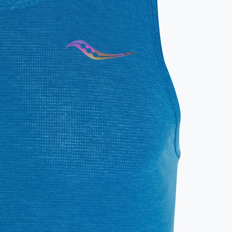 Pánske bežecké tielko Saucony Stopwatch Singlet cobalt heather 3