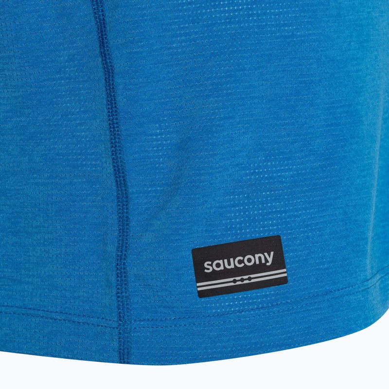 Pánske bežecké tielko Saucony Stopwatch Singlet cobalt heather 4