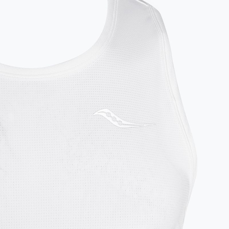 Pánske bežecké tielko Saucony Stopwatch Singlet white 3