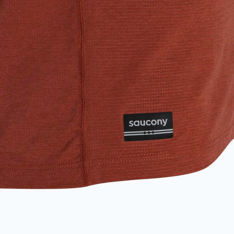 Pánske bežecké tričko Saucony Stopwatch paprika heather 3