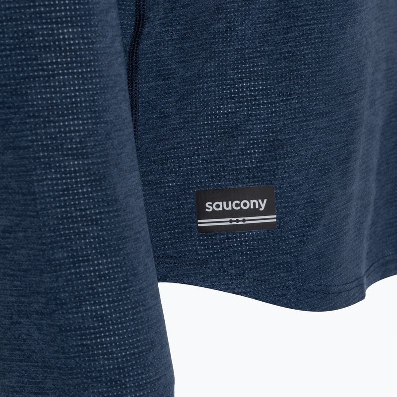 Pánske bežecké tričko s dlhým rukávom Saucony Stopwatch navy heather 3