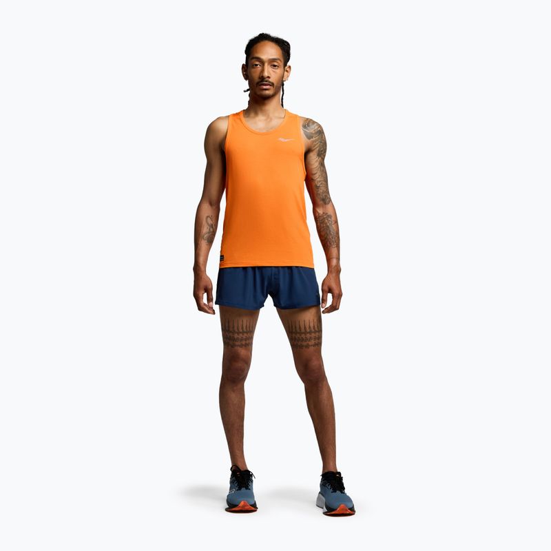 Pánske bežecké tielko Saucony Stopwatch Singlet pepper heather 2