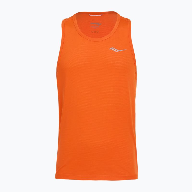 Pánske bežecké tielko Saucony Stopwatch Singlet pepper heather 6