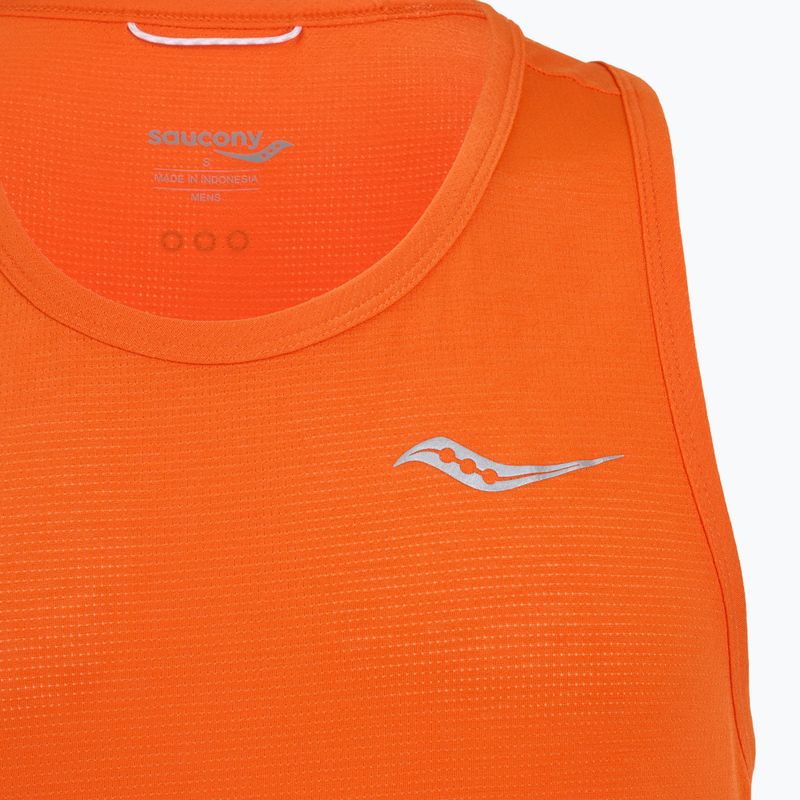 Pánske bežecké tielko Saucony Stopwatch Singlet pepper heather 8