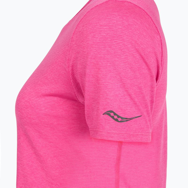 Dámske bežecké tričko Saucony Stopwatch SS fuchsia heather 4
