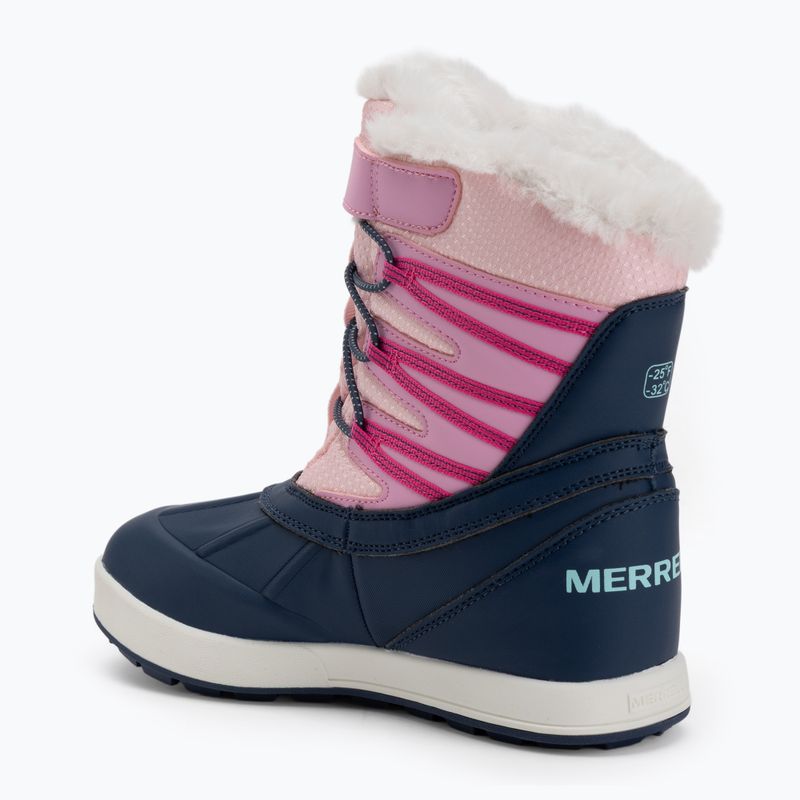 Detské snehule Merrell Snow Bank 5.0 WP navy/pink 3