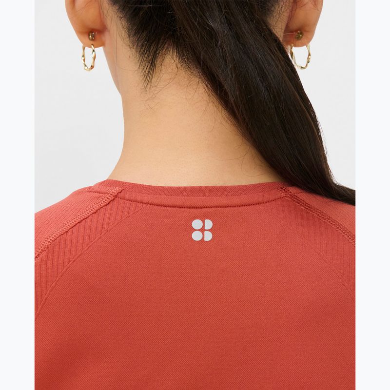 Dámske tričko na jogu Sweaty Betty Athlete Crop Seamless Workout terrazzo red 5