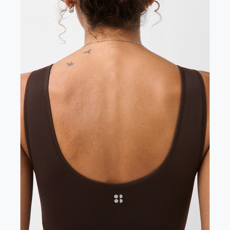 Fitness podprsenka Sweaty Betty Stamina Seamless Scoop espresso brown 4