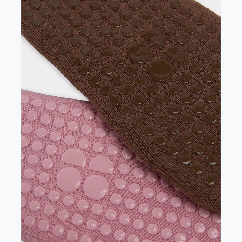 Dámske ponožky Sweaty Betty Ballet Gripper 2 pary decopink chestnutbrown 3