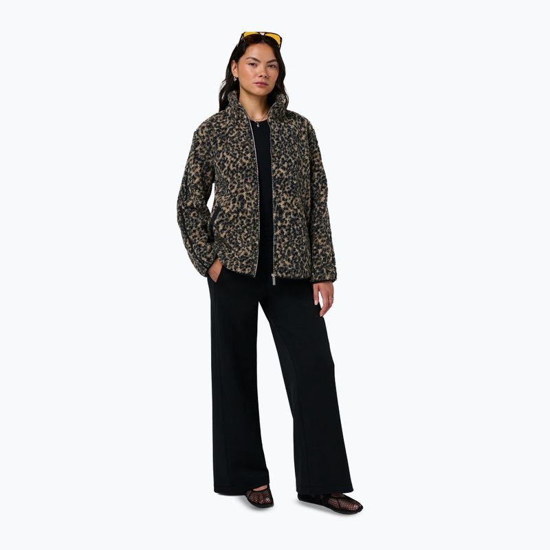 Dámska mikina Sweaty Betty Plush Contrast Zip Up Fleece brown ink leopard print 2