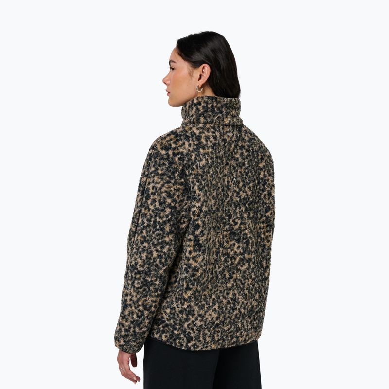 Dámska mikina Sweaty Betty Plush Contrast Zip Up Fleece brown ink leopard print 3
