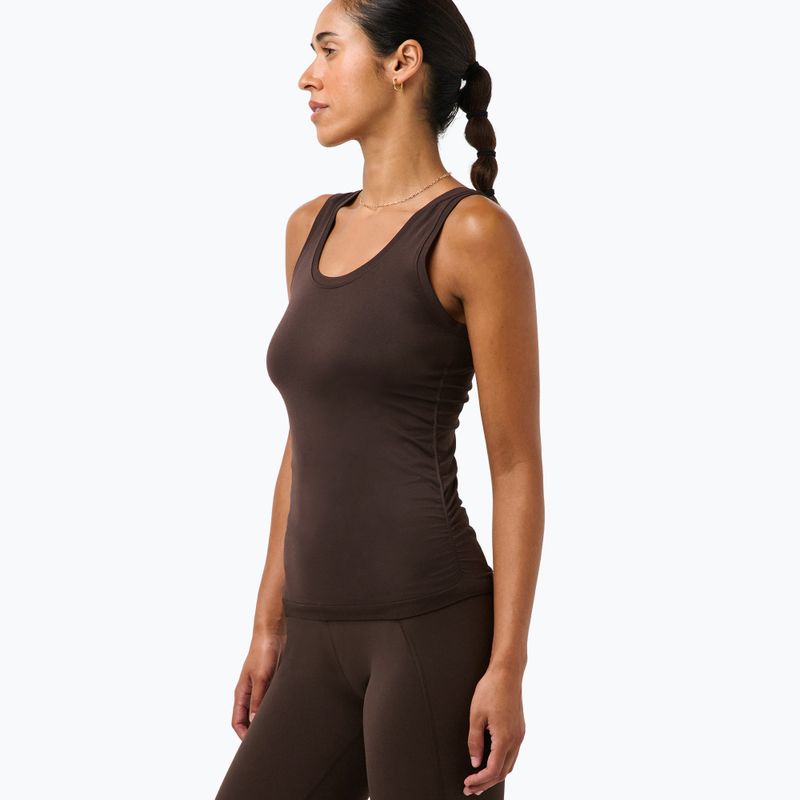 Dámske tričko na jogu Sweaty Betty Seamless Ruched Tank espresso brown 3