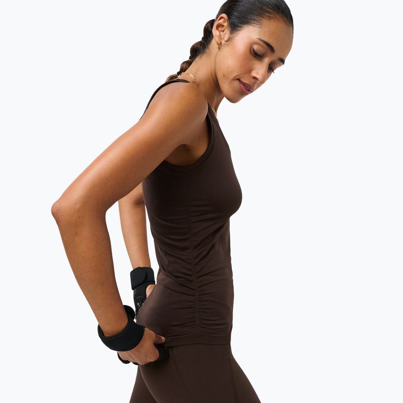 Dámske tričko na jogu Sweaty Betty Seamless Ruched Tank espresso brown 4