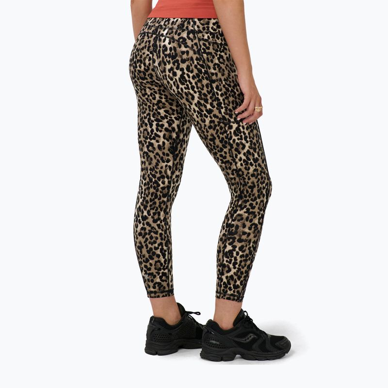 Dámske tréningové legíny Sweaty Betty Power Piping Workout 7/8 brown ink leopard print 3
