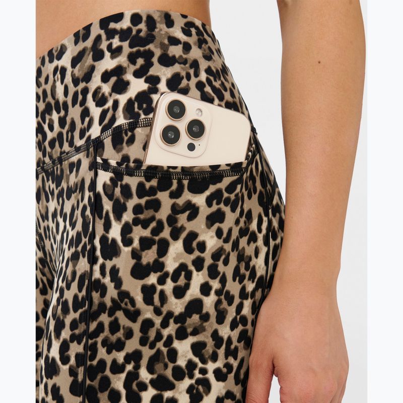 Dámske tréningové legíny Sweaty Betty Power Piping Workout 7/8 brown ink leopard print 4