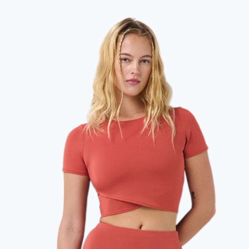 Dámske tričko na jogu Sweaty Betty All Day Wrap terrazzo red