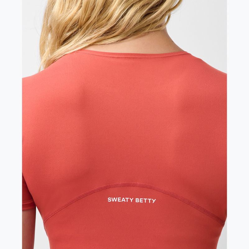 Dámske tričko na jogu Sweaty Betty All Day Wrap terrazzo red 5
