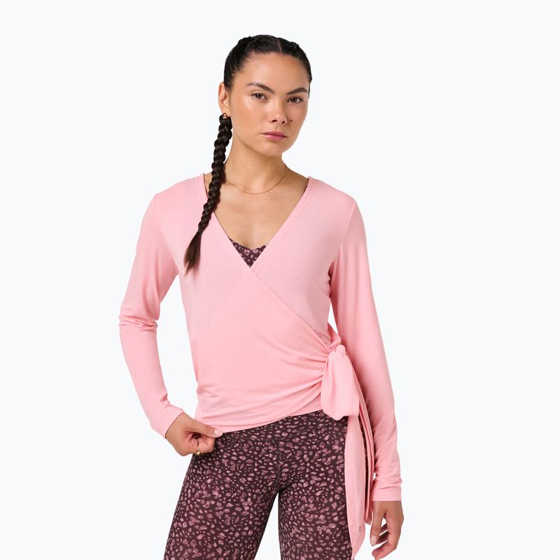 Dámske tričko longsleeve Sweaty Betty Soft Flow Studio Wear Your Way deco pink