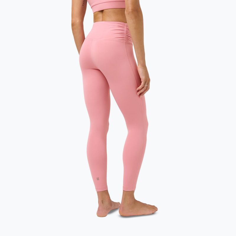 Dámske tréningové legíny Sweaty Betty Ultimate Studio 7/8 Ruched dark deco pink 3