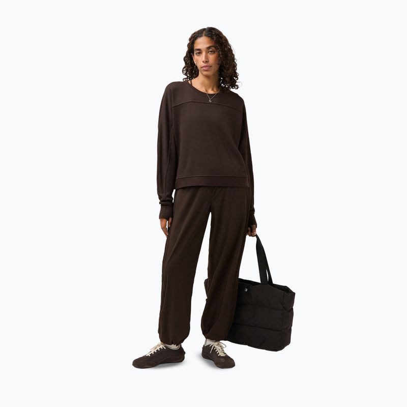 Dámska mikina Sweaty Betty After Class Yoke Crop espresso brown 2