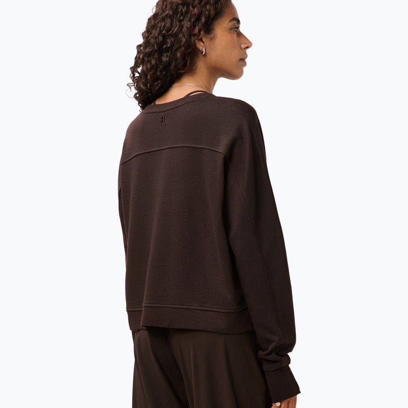 Dámska mikina Sweaty Betty After Class Yoke Crop espresso brown 3