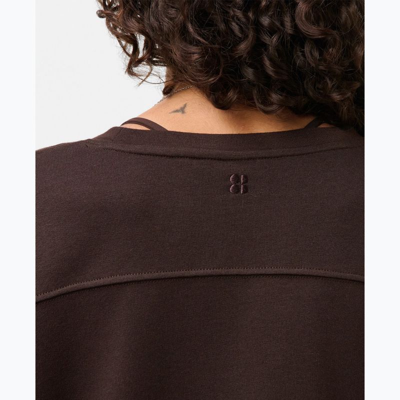 Dámska mikina Sweaty Betty After Class Yoke Crop espresso brown 4