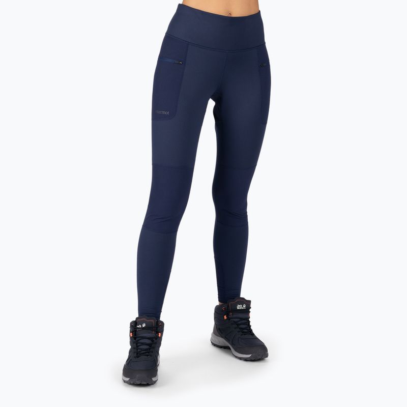 Dámske trekingové nohavice Marmot Winter Mountain Active Hybrid Tight navy blue M13286
