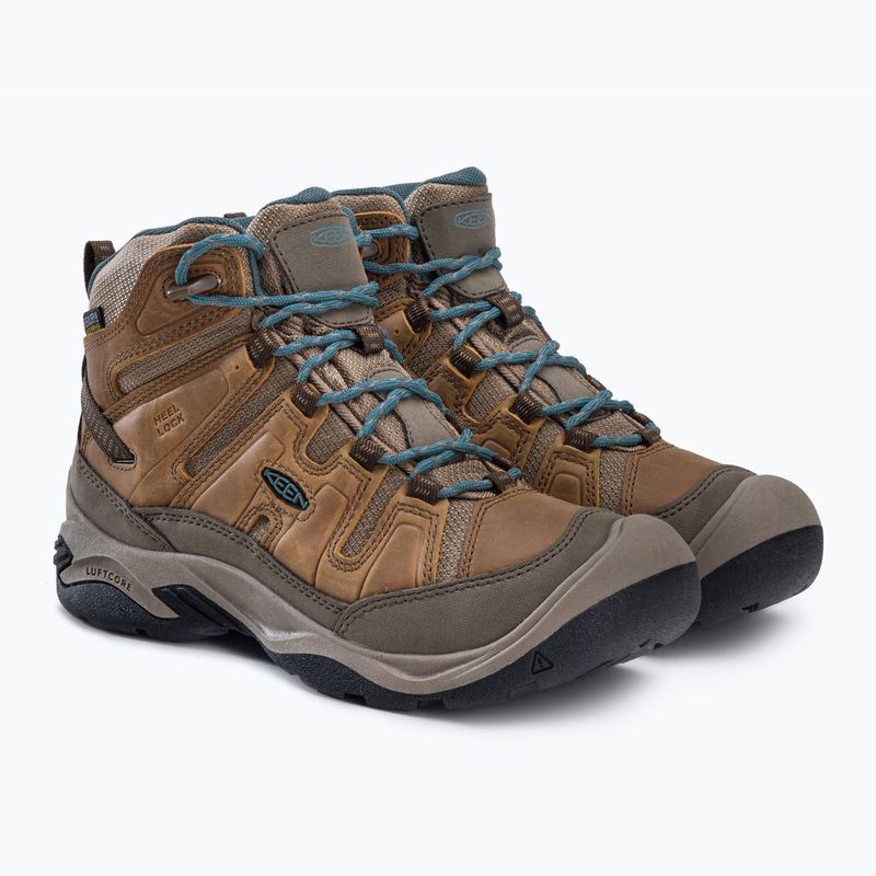 Dámske trekové topánky KEEN Circadia Mid Wp brown 1026764 5