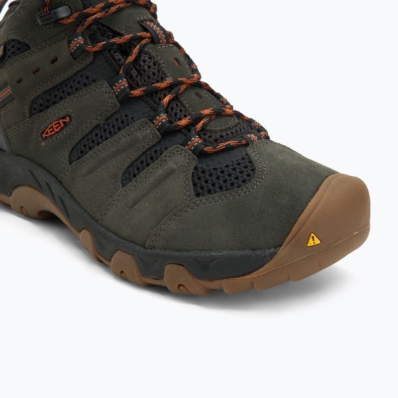 Pánske turistické topánky KEEN Headout Mid Waterproof black olive/fossil orange 7