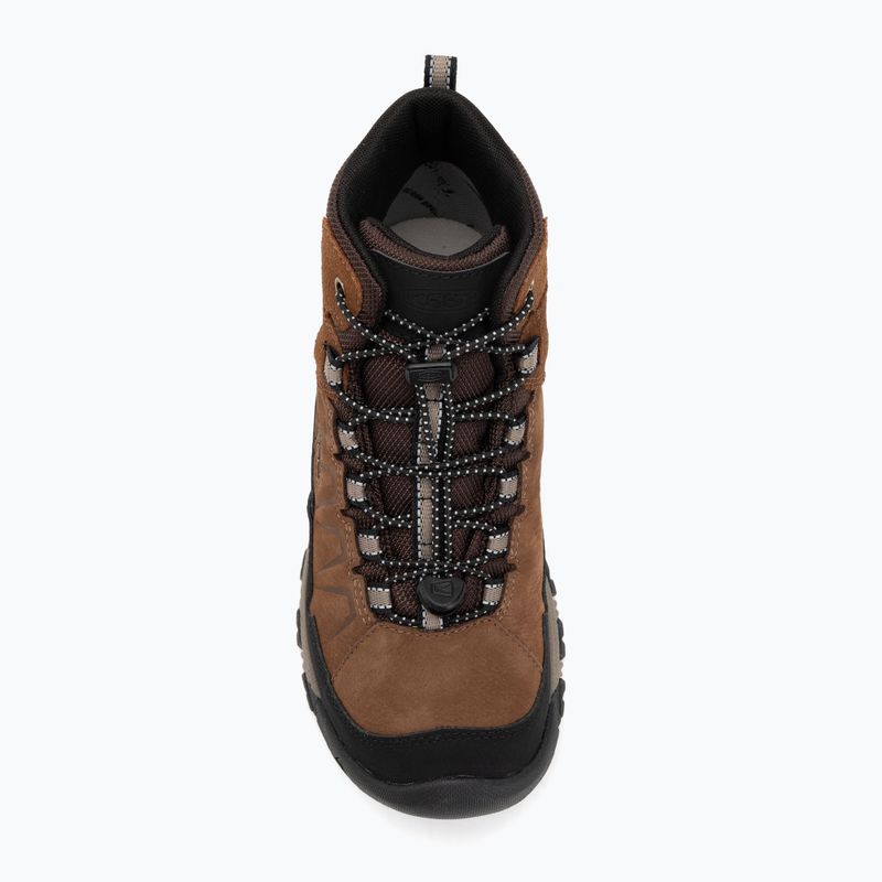 Detské trekingové topánky KEEN Targhee IV Mid Waterproof bison/brindle 5