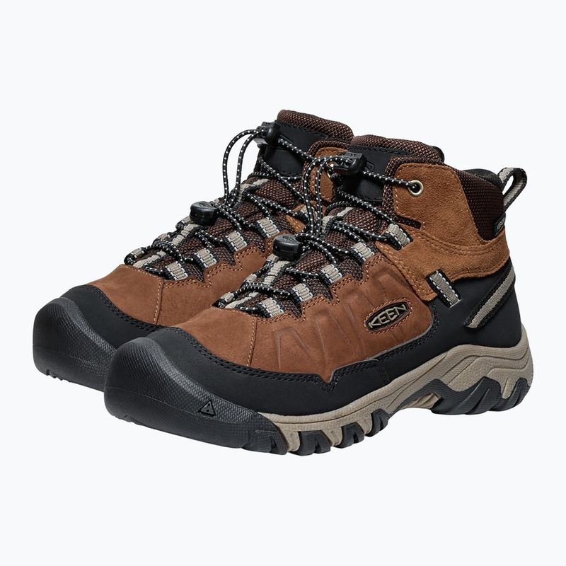 Detské trekingové topánky KEEN Targhee IV Mid Waterproof bison/brindle 8