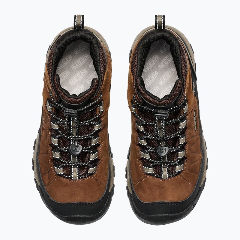 Detské trekingové topánky KEEN Targhee IV Mid Waterproof bison/brindle 10