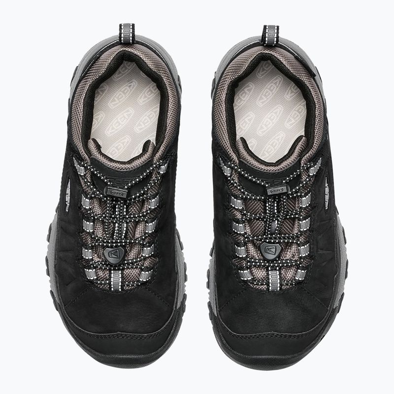 Detské trekové  topánky KEEN Targhee IV Low vodotesné black/steel grey 6