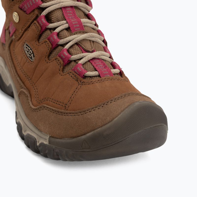Dámske trekingové topánky KEEN Targhee IV Mid Wp bison/beaujolais 7