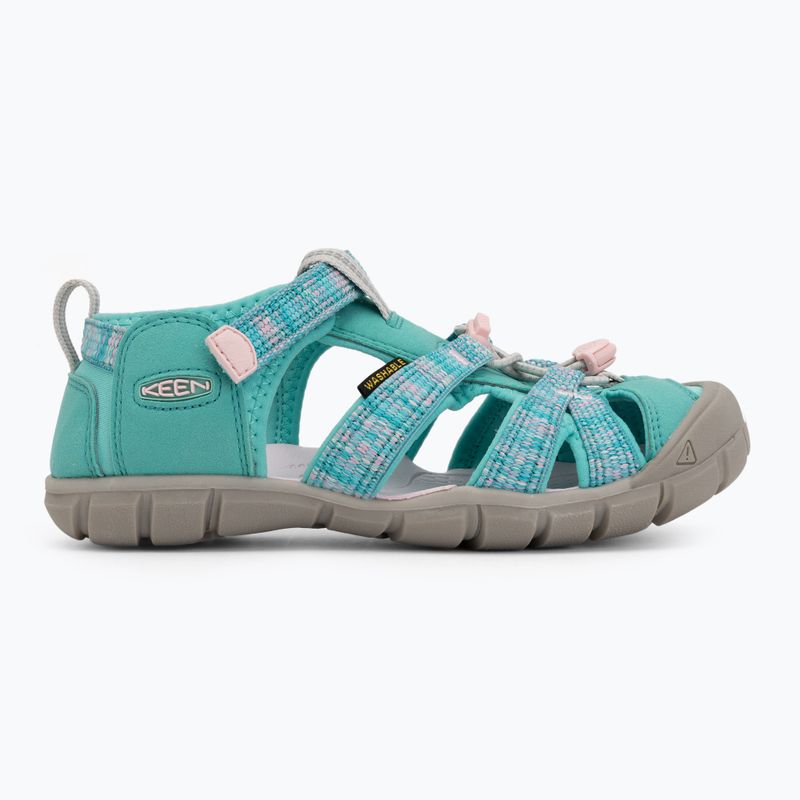 Juniorské sandále KEEN Seacamp II CNX bright aqua/giggle pink 2