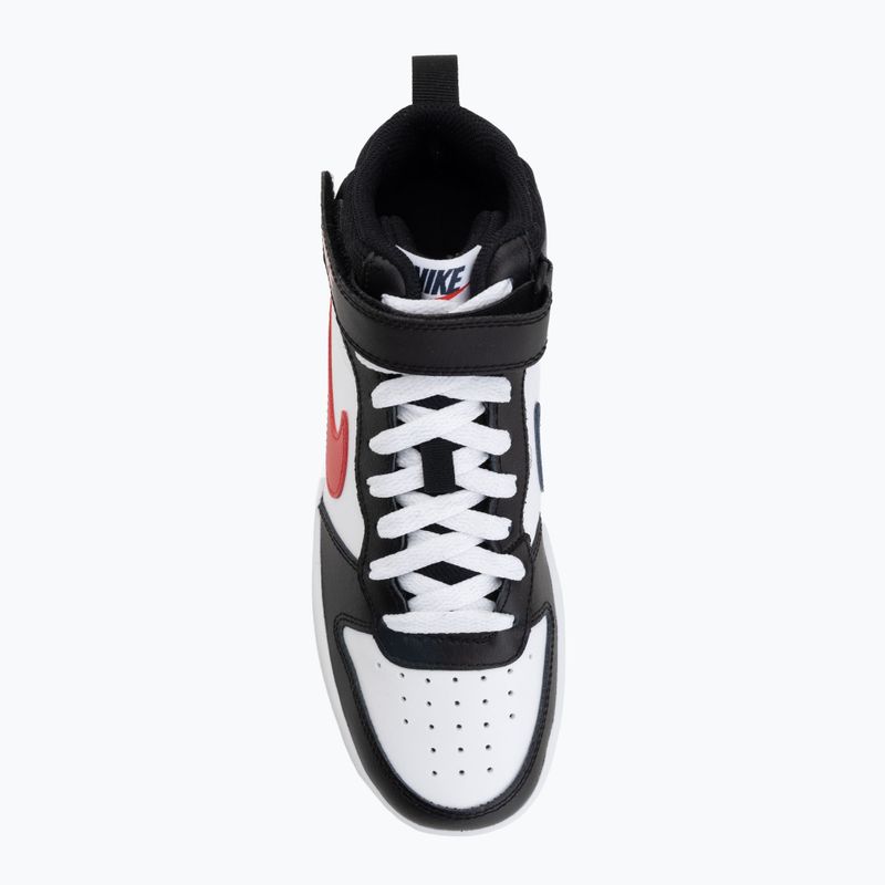 Detské topánky Nike Court Borough Mid 2 white/white/black/university red 5