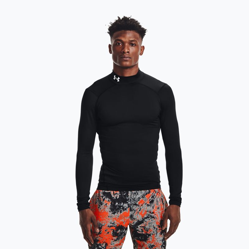 Pánske tričko longsleeve Under Armour Mock UA Armour black/white