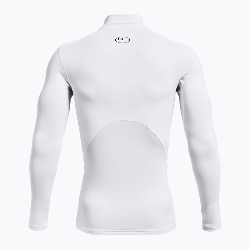 Pánske tričko longsleeve Under Armour Comp Mock UA Armour white/black 6