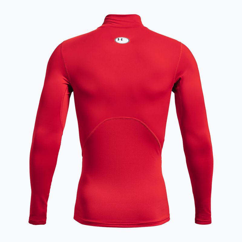 Pánske tréningové tričko longsleeve Under Armour Comp Mock UA Armour red/white 2