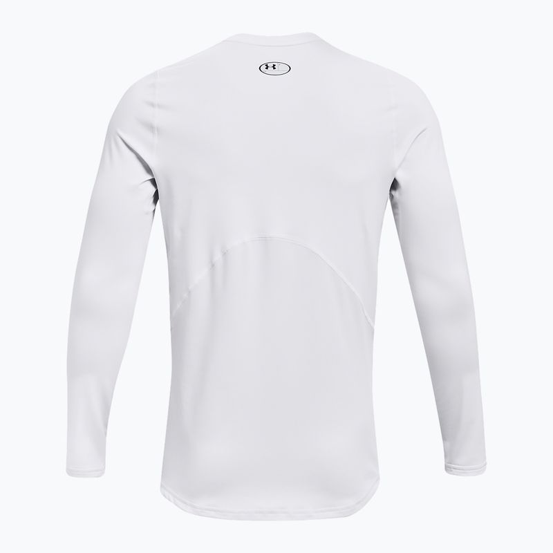 Pánske tréningové tričko longsleeve Under Armour CG Armour Fitted Crew white/black 2