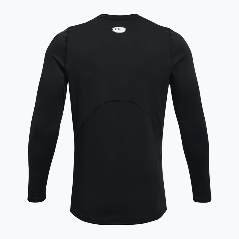 Pánske tréningové tričko longsleeve Under Armour CG Armour Fitted Crew black/white 2