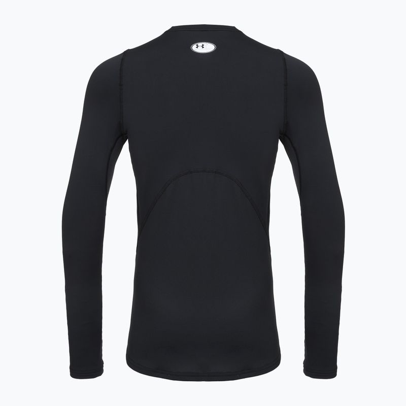 Pánske tréningové tričko longsleeve Under Armour CG Armour Fitted Crew black/white 2