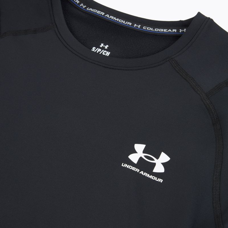 Pánske tréningové tričko longsleeve Under Armour CG Armour Fitted Crew black/white 3