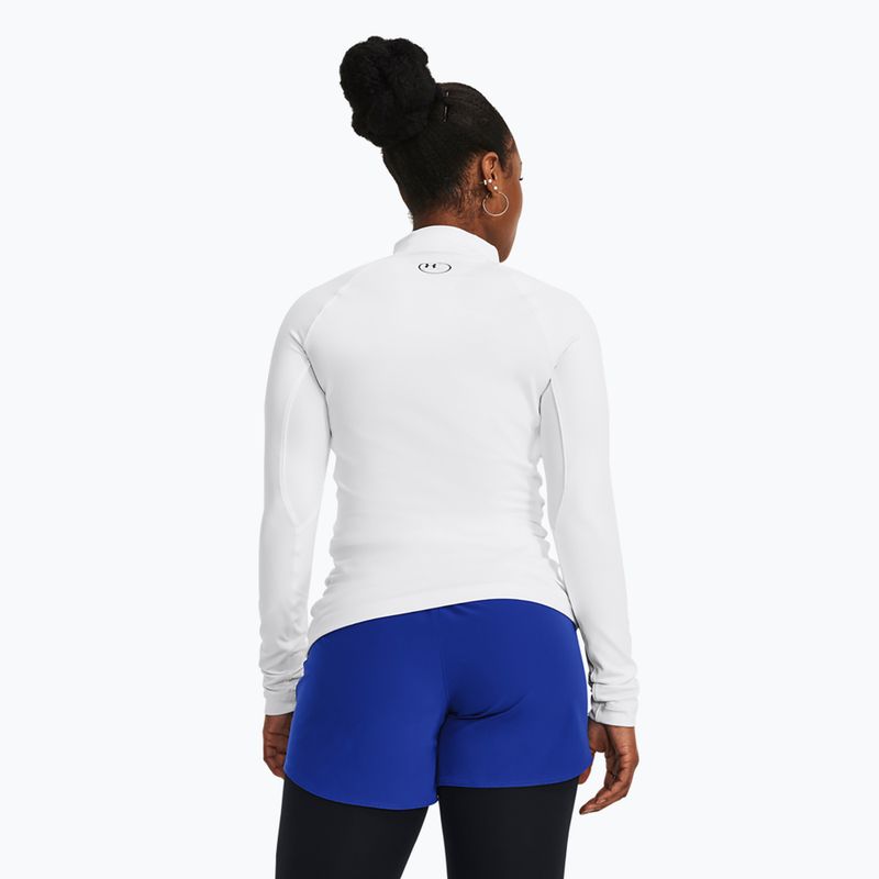 Dámske tréningové tričko s dlhým rukávom Under Armour Authentics CG Mockneck white/black 3