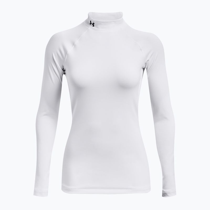 Dámske tréningové tričko s dlhým rukávom Under Armour Authentics CG Mockneck white/black 7