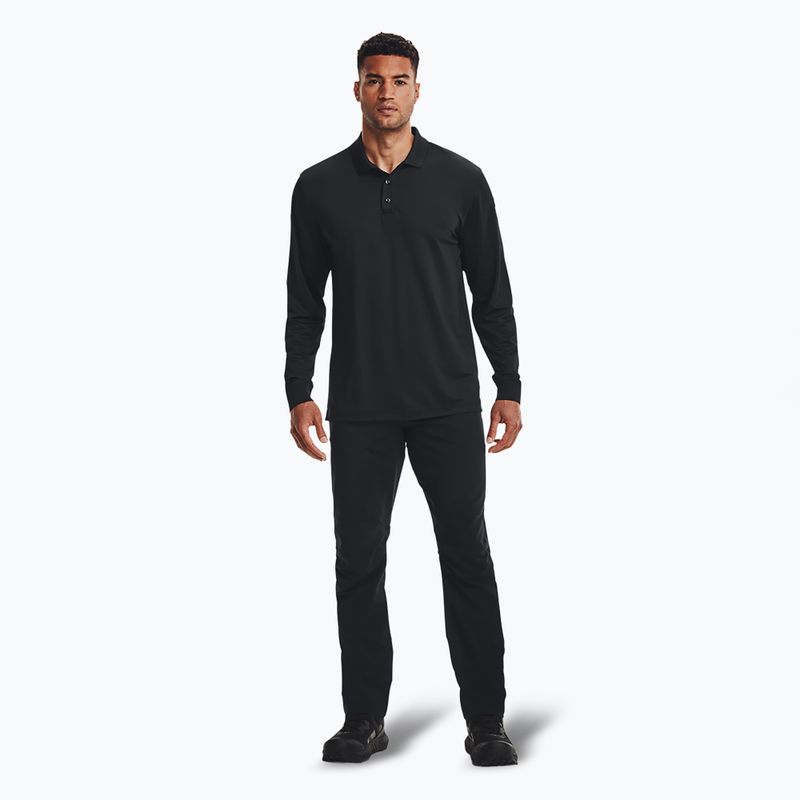 Pánska polokošeľa Under Armour Tactical Performance Polo 2.0 s dlhým rukávom black/black 2