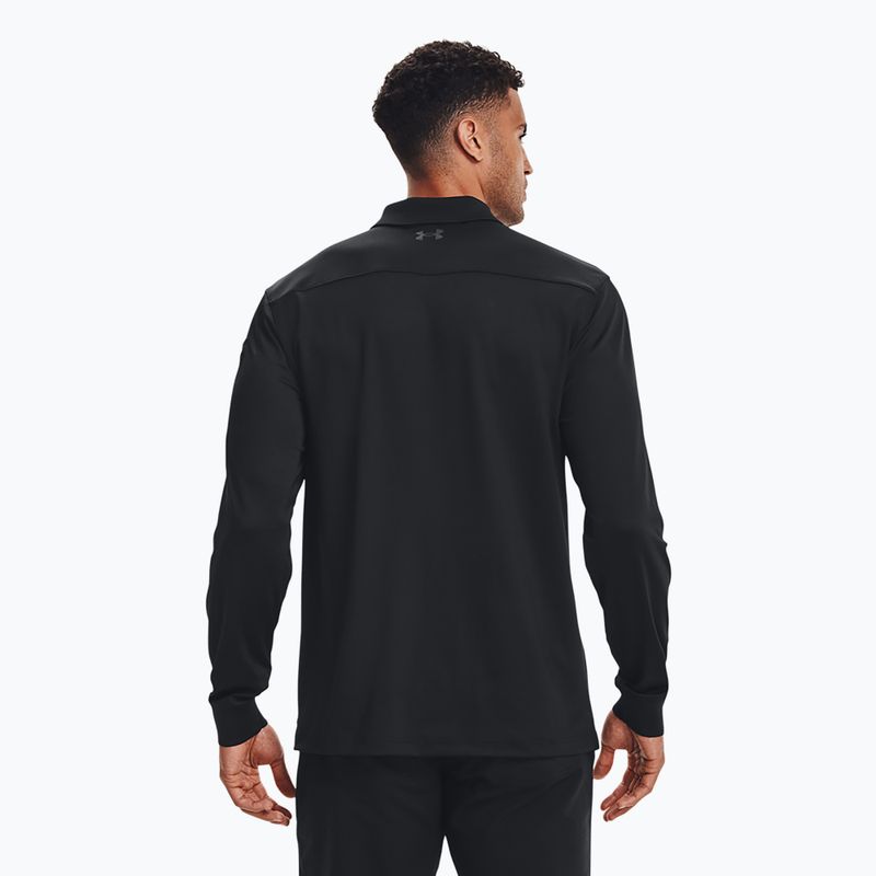 Pánska polokošeľa Under Armour Tactical Performance Polo 2.0 s dlhým rukávom black/black 3